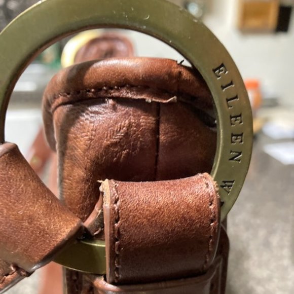 Vintage Eileen West Leather floral tooled shoulder bag - Picture 4 of 9